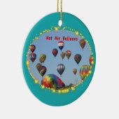 Heißluftballons mit Glitzern-Ornament Keramik Ornament (Rechts)