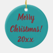 Heißluftballons mit Glitzern-Ornament Keramik Ornament (Hinten)