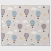 Heißluftballons mit Papierrolle für Tiere Geschenkpapier (Flach)