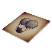 Heißluftballons mit Schiff Fliese (Seite)