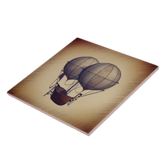 Heißluftballons mit Schiff Fliese (Seite)