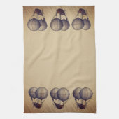 Heißluftballons mit Schiff Geschirrtuch (Vertikal)