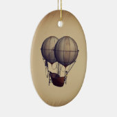 Heißluftballons mit Schiff Keramik Ornament (Rechts)