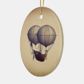 Heißluftballons mit Schiff Keramik Ornament (Links)