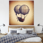 Heißluftballons mit Schiff Leinwanddruck (Insitu (Schlafzimmer))