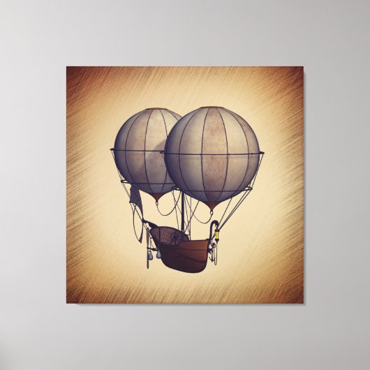 Heißluftballons mit Schiff Leinwanddruck (Vorderseite)
