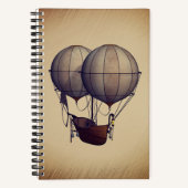 Heißluftballons mit Schiff Notizblock (Vorderseite)