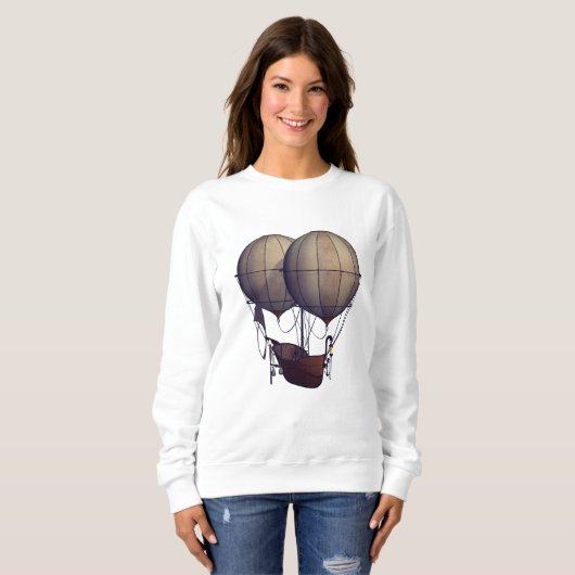 Heißluftballons mit Schiff Sweatshirt (Vorne ganz)