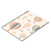 Heißluftballons Niedliche Clauds-Muster Notizblock (Linke Seite)