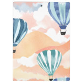 Heißluftballons | Pastel Watercolor Klemmbrett (Rückseite)