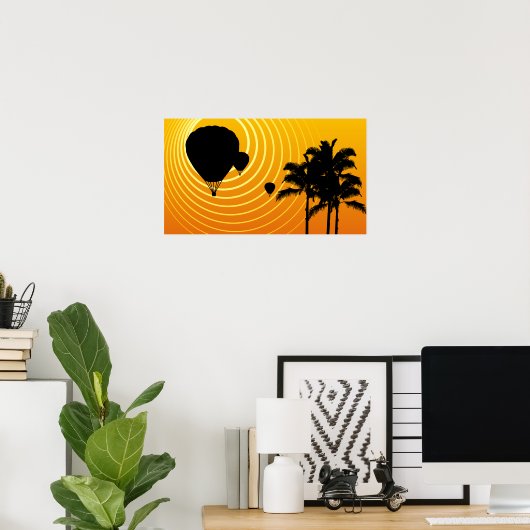 Heißluftballons Poster (Heimbüro)