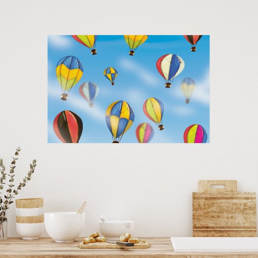 Heißluftballons Poster (Küche)