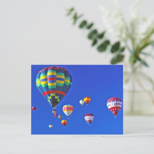 Heißluftballons Postkarte (Stehend Vorderseite)