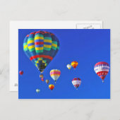 Heißluftballons Postkarte (Vorne/Hinten)