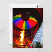 Heißluftballons Postkarte (Vorne/Hinten)
