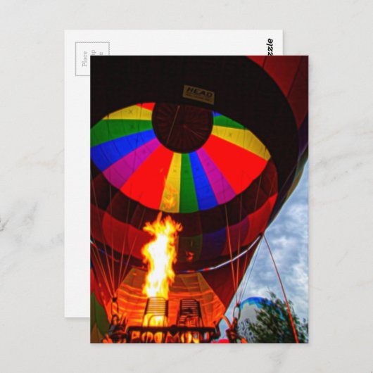 Heißluftballons Postkarte (Vorne/Hinten)