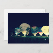 Heißluftballons Postkarte (Vorne/Hinten)