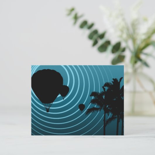 Heißluftballons Postkarte (Stehend Vorderseite)