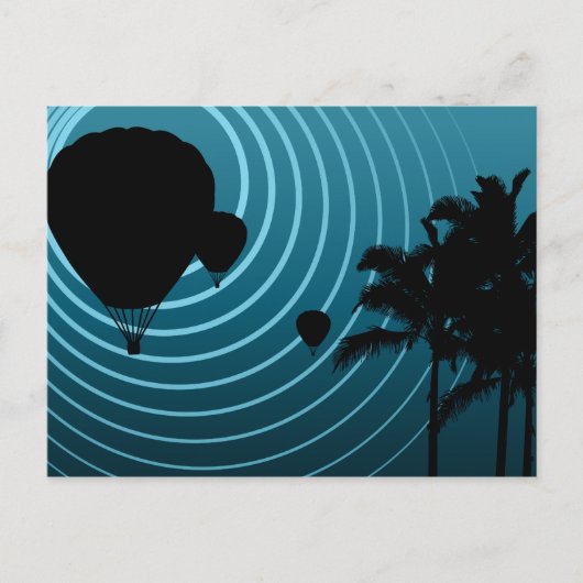 Heißluftballons Postkarte (Vorderseite)