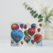 Heißluftballons Postkarte (Stehend Vorderseite)
