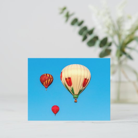Heißluftballons Postkarte (Stehend Vorderseite)