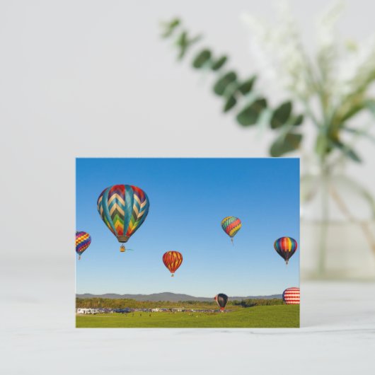 Heißluftballons Postkarte (Stehend Vorderseite)