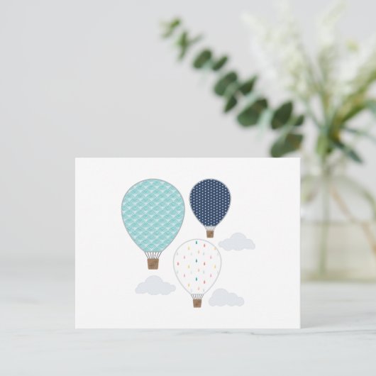 Heißluftballons Postkarte (Stehend Vorderseite)