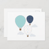 Heißluftballons Postkarte (Vorne/Hinten)