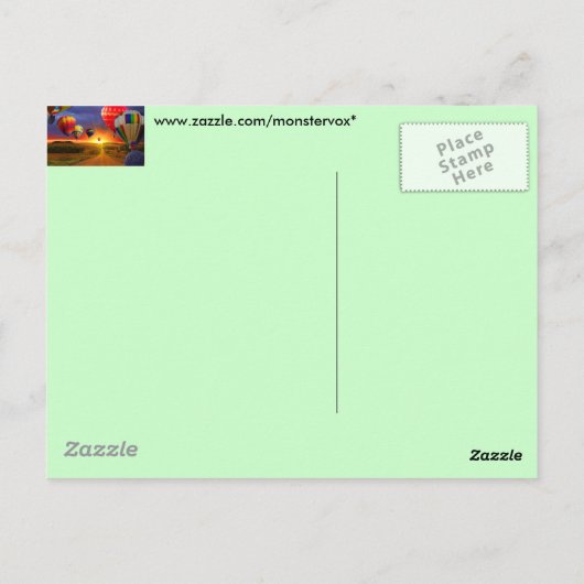 Heißluftballons Postkarte (Rückseite)