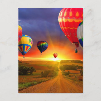 Heißluftballons Postkarte