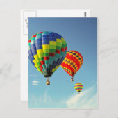 Heißluftballons Postkarte (Vorne/Hinten)