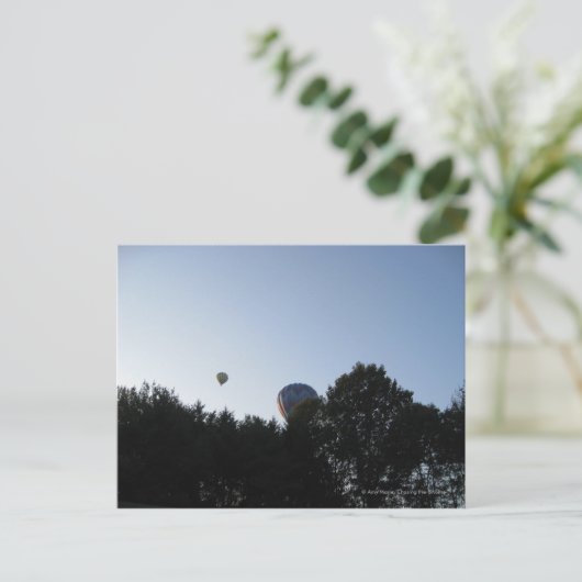 Heißluftballons Postkarte (Stehend Vorderseite)