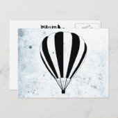 Heißluftballons Postkarte (Vorne/Hinten)
