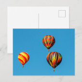 Heißluftballons Postkarte (Vorne/Hinten)