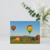 Heißluftballons Postkarte (Stehend Vorderseite)