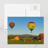 Heißluftballons Postkarte (Vorne/Hinten)