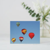 Heißluftballons Postkarte (Stehend Vorderseite)
