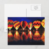 Heißluftballons Postkarte (Vorne/Hinten)