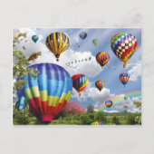 Heißluftballons Postkarte (Vorderseite)
