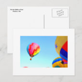 Heißluftballons Postkarte (Vorne/Hinten)
