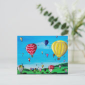Heißluftballons Postkarte (Stehend Vorderseite)