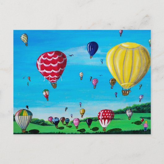 Heißluftballons Postkarte (Vorderseite)