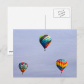 Heißluftballons Postkarte (Vorne/Hinten)