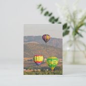 Heißluftballons Postkarte (Stehend Vorderseite)