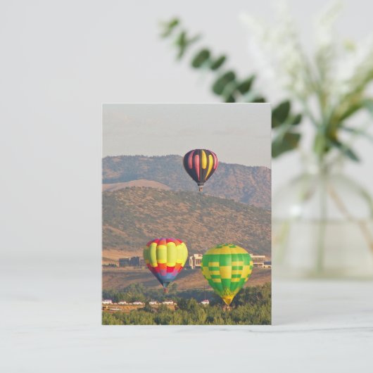 Heißluftballons Postkarte (Stehend Vorderseite)