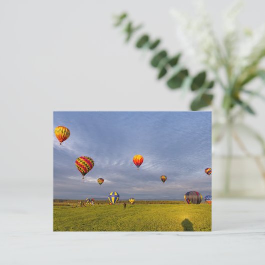Heißluftballons Postkarte (Stehend Vorderseite)