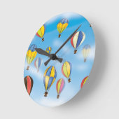 Heißluftballons Runde Wanduhr (Winkel)