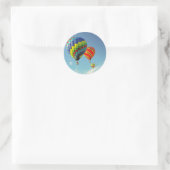 Heißluftballons Runder Aufkleber (Tasche)