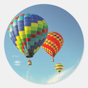 Heißluftballons Runder Aufkleber