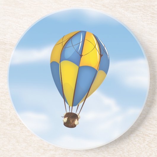 Heißluftballons Sandstein Untersetzer (Vorne)